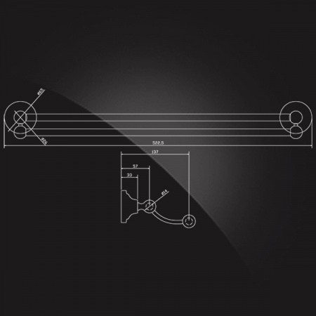 Полотенцедержатель Elghansa Carrington CRG-225 50 см фото