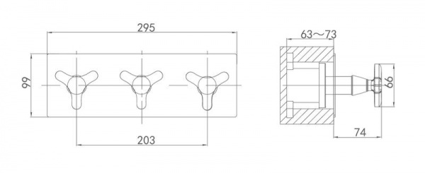 Смеситель для ванны и душа D&K Goethe Hessen DA1384841 фото