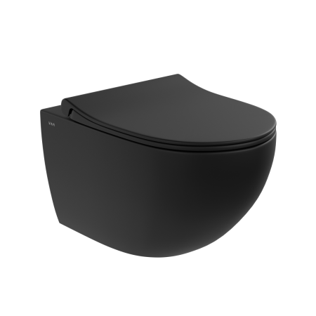 Подвесной унитаз безободковый VitrA Sento (Сенто) 7748B083-0101 черный матовый фото