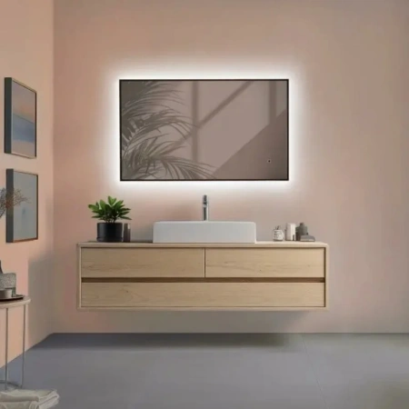 Зеркало с подсветкой и обогревом Aquame AQM9102B 60x100 фото