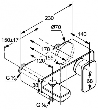 Смеситель для ванны с душем Kludi E2 564459140 фото