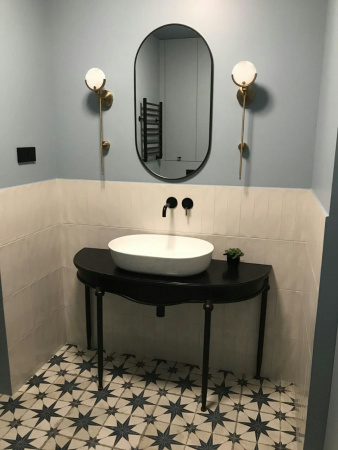 Зеркало Art-Zerkalo Kapsel M Black SM004BL 45x95 черное фото