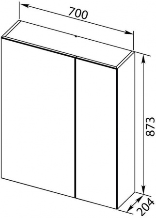 Зеркало-шкаф Aquanet Нью-Йорк 70 00203952 фото