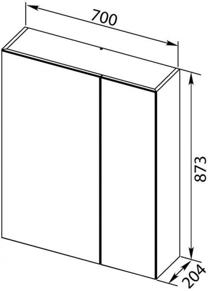 Зеркало-шкаф Aquanet Нью-Йорк 70 00203952 фото