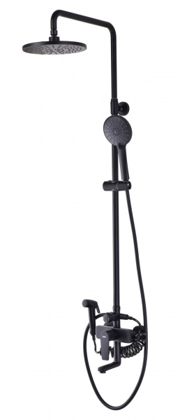 Душевая система с гигиеническим душем D&K Bayern.Furth DA1524705B18 черная матовая фото