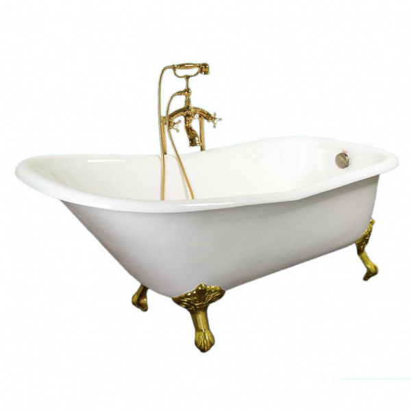 Чугунная ванна Elegansa Schale Gold на ножках фото