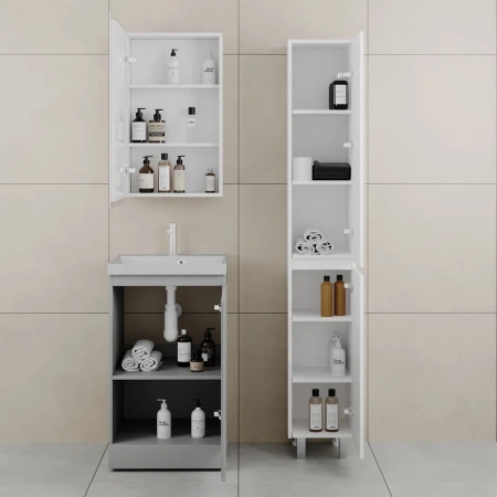 Тумба под раковину Style Line Батлер 50 СС-00002489 серая фото