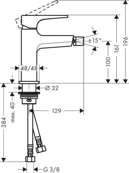 Смеситель для биде Hansgrohe Metropol 74520000 фото