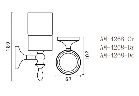 Стакан для зубных щеток Art&Max Bohemia AM-E-4268-Cr хром фото