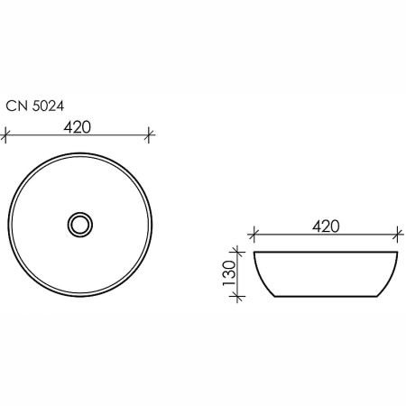 Раковина-чаша Ceramica Nova Element 42 CN5024 Белая фото