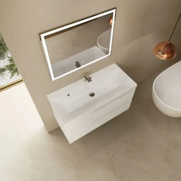 Тумба под раковину Aquame S3 AQM900310WH 100 см, белый глянец фото