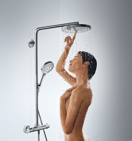 Душевая система (стойка) Hansgrohe Raindance Select Showerpipe 300 2jet 27133400 фото