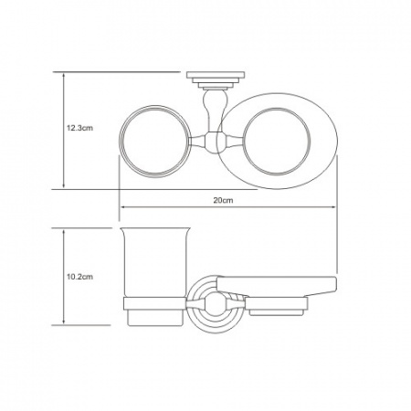 Держатель стакана и мыльницы WasserKRAFT Ammer К-7026 фото