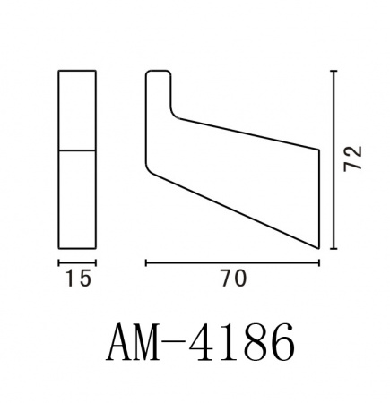 Крючок для ванной одинарный Art&Max Techno AM-E-4186 хром фото