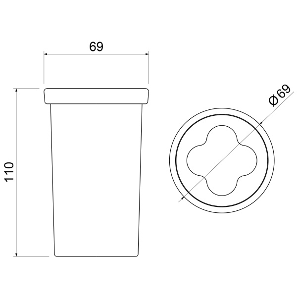 Стакан для зубных щеток Timo Saona 13233/17 золото матовое фото