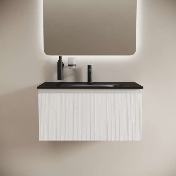 Тумба под раковину Sancos Code CD80W белая фото