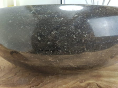 Раковина из мрамора Indo Donut Black Medium DM-00345 фото