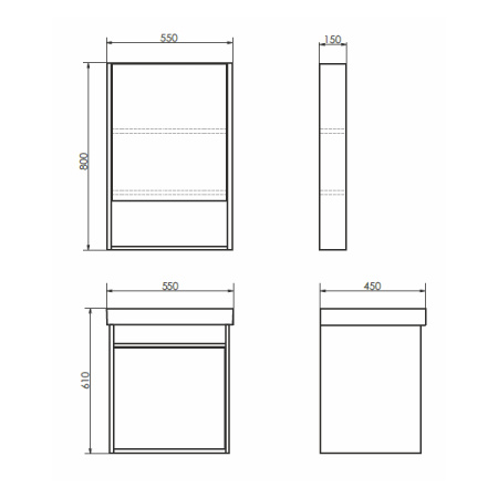 Тумба Comforty Вена-55 с раковиной Адриана 55 00-00008928 фото