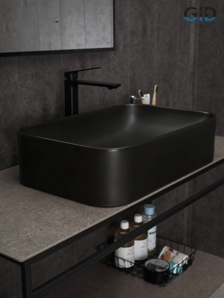 Накладная раковина GID Bm9599 53366 61x38 черная матовая фото