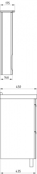 Тумба под раковину АСБ Мебель Миранда 60 11474 фото