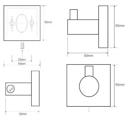Крючок для ванной одинарный Bemeta Beta 132106022 фото