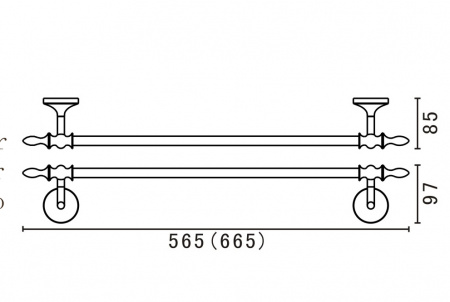 Полотенцедержатель Art&Max Bohemia AM-E-4224-Br бронза фото