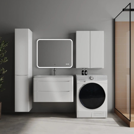 Тумба под раковину Style Line Бергамо мини 90 СС-00002516 антискрейтч, белая фото