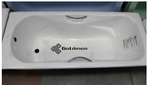 Чугунная ванна Goldman Donni 150x75 с ручками фото