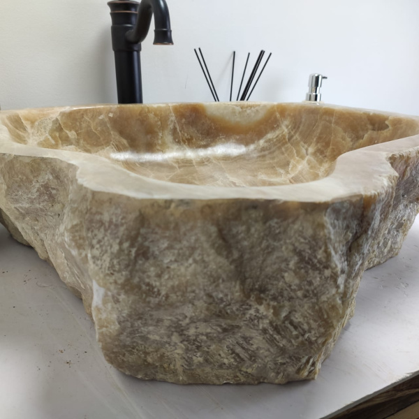 Накладная раковина из оникса Erozy Sunset EO-00441 (54*57*15см) фото