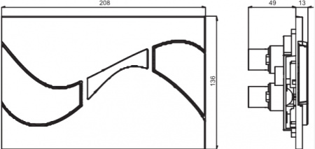 Смывная клавиша Sanit HELA 16.736.00..0005 белоснежный/клавиши белоснежный фото