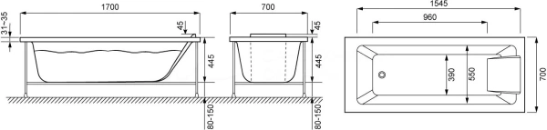 Акриловая ванна Jacob Delafon Sofa E60518RU-00 170x70 фото