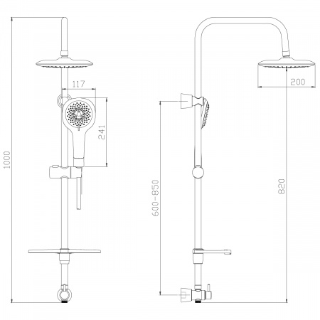 Душевая система (стойка) Lemark LM8808C фото