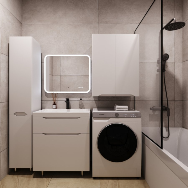 Тумба под раковину Style Line Марелла 70 Люкс Plus СС-00002398 белый матовый антискрейтч фото