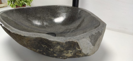 Накладная раковина из речного камня RS0805 (47*45*15) фото