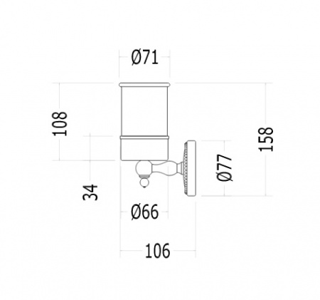 Стакан для зубных щеток Devon & Devon Dorothy DOR403OT фото