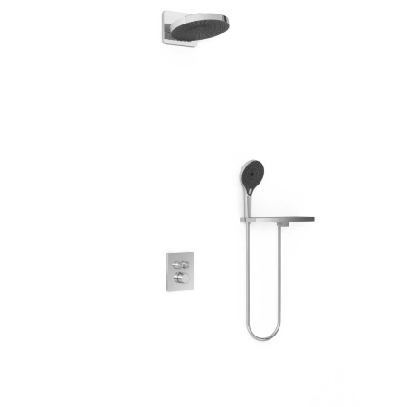 Душевая система скрытого монтажа с термостатом Vincea Inspire VSFW-3I21MT1RCH хром фото
