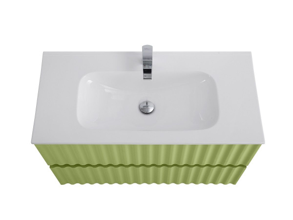 Тумба под раковину Art&Max Elegant AM-ELEGANT-800-2C-SO-MN-P мята / с подсветкой фото