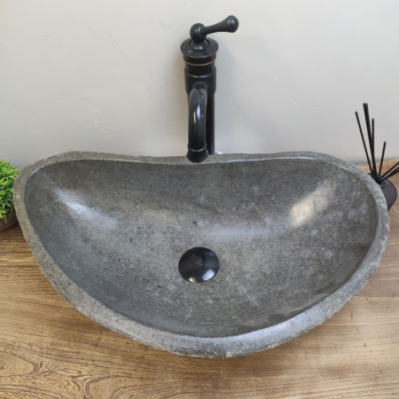 Накладная раковина из речного камня RS01144 (57*33*15) A2 фото