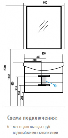 Тумба под раковину Акватон Ария 80 М 1A140801AA430 тёмно-коричневая фото