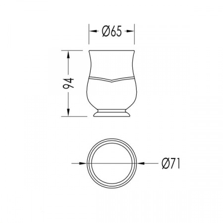 Стакан для зубных щеток Devon & Devon Emily MIL503E фото