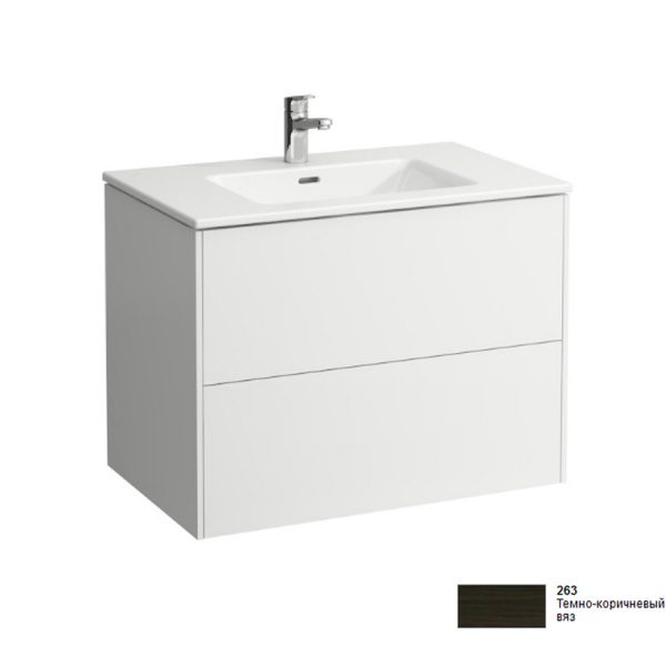 Тумба с раковиной Laufen Pro S 8.6496.1.263.104.1 80 см темно-коричневый вяз фото