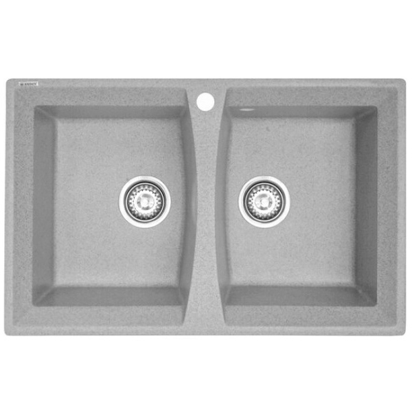 Кухонная мойка двойная Kaiser 78 KM2M-5078 G 78x50 серая фото