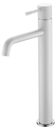 Высокий смеситель для раковины Boheme Uno 462-WCR белый/хром фото