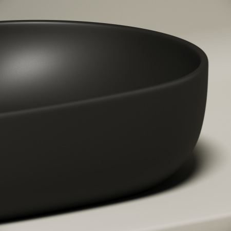 Накладная раковина Ceramica Nova Element CN6047MB 60x41 черная матовая фото
