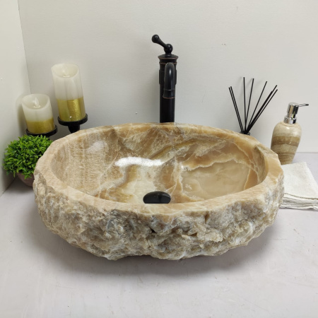 Накладная раковина из оникса Erozy Yellow EO-00463 (53*43*15см) фото