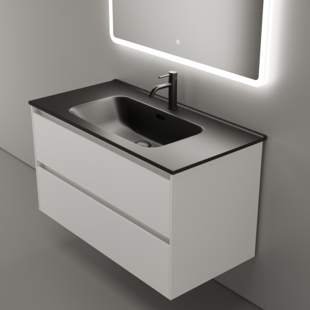 Тумба под раковину Sancos Cento CN90W белый глянец фото