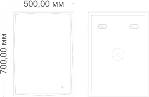 Зеркало с подсветкой и подогревом Art&Max Firenze AM-Fir-500-700-DS-F-H 50x70 фото