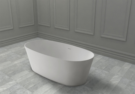 Ванна из искусственого камня Abber Stein AS9606 160x80 белая матовая фото