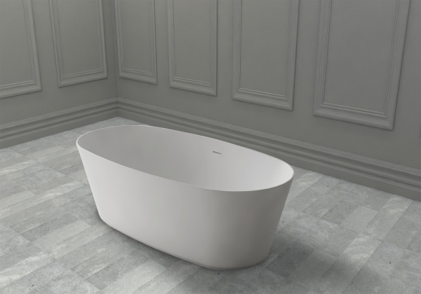 Ванна из искусственого камня Abber Stein AS9606 160x80 белая матовая фото