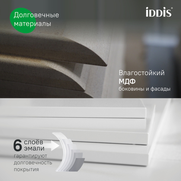 Тумба с раковиной Iddis Edifice EDI80D0i95K 80 см, темно-серая фото